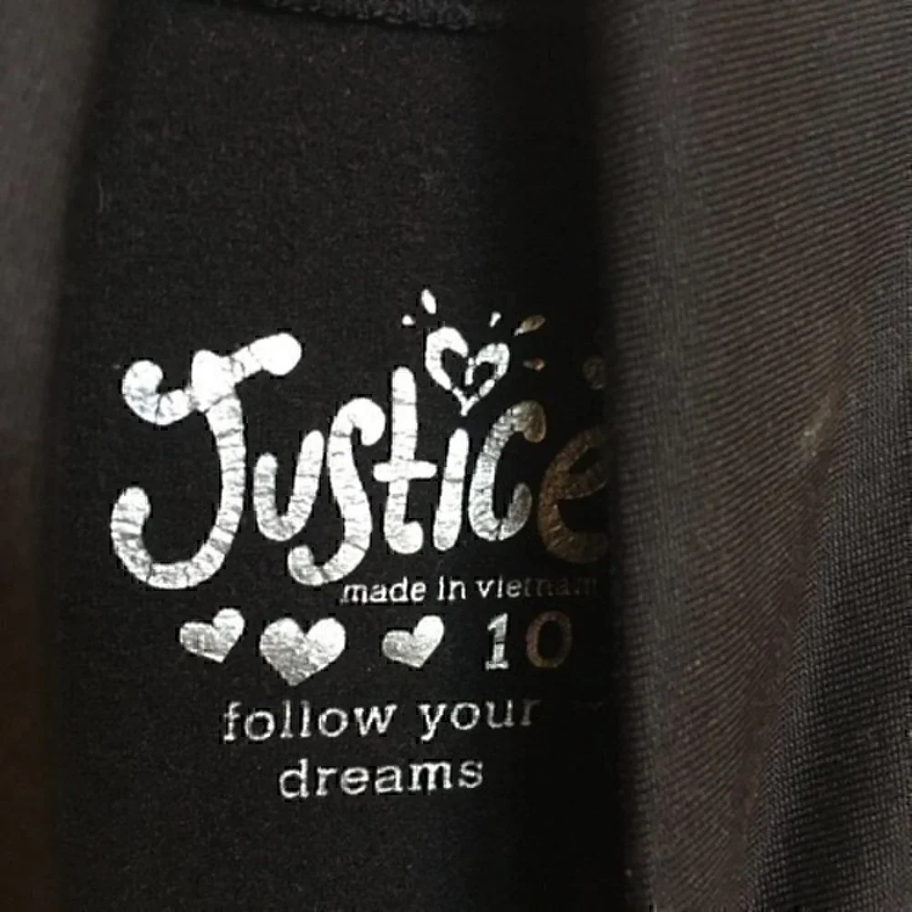 Justice Girls size 10 black  1/4 zip jacket